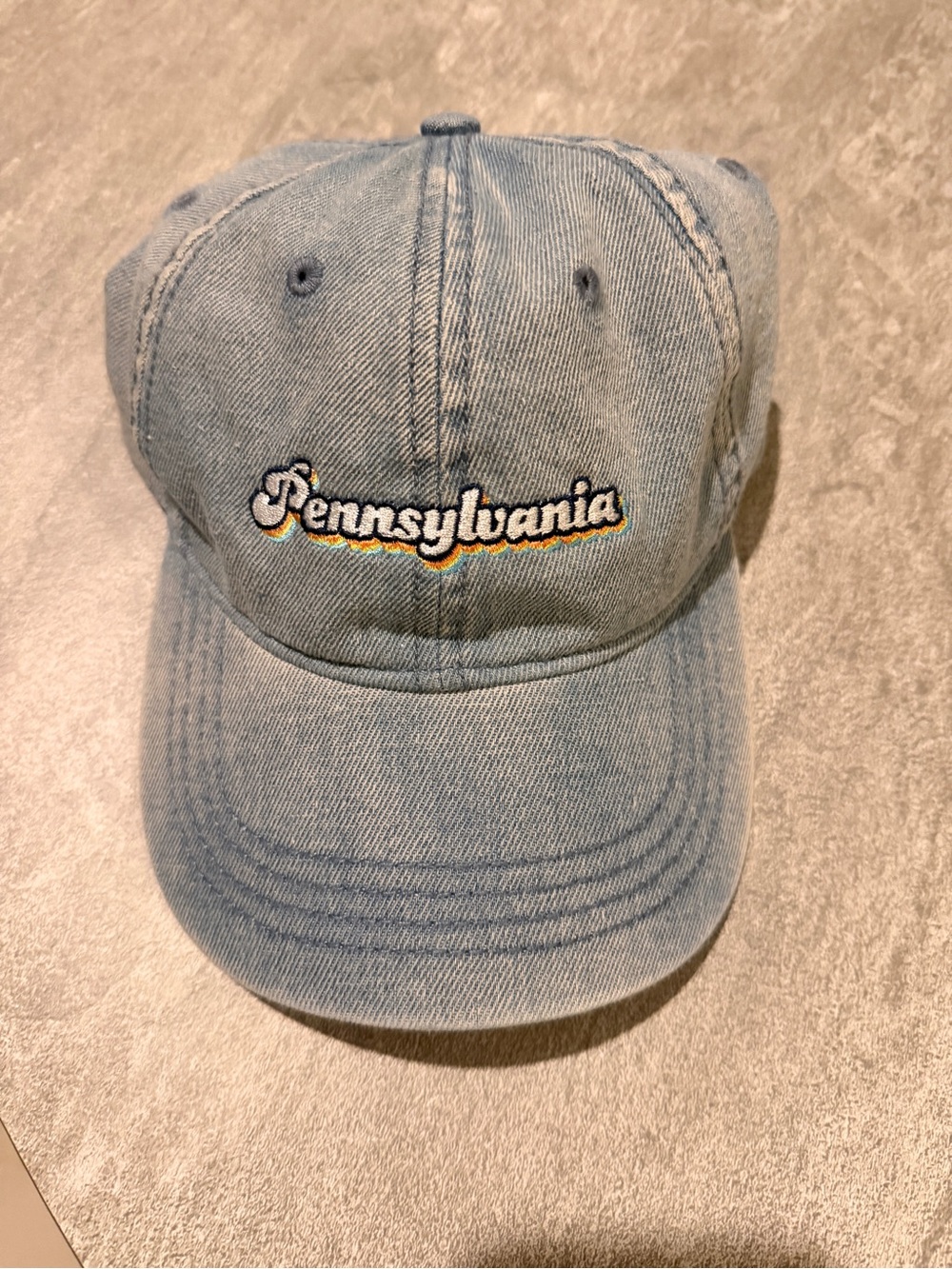 Home Free Pennsylvania Denim Dad Hat OS Retro‎ Americana